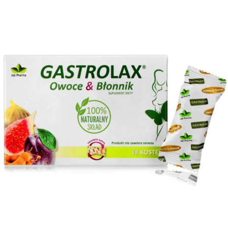 Gastrolax Owoce i Błonnik 18 kostek