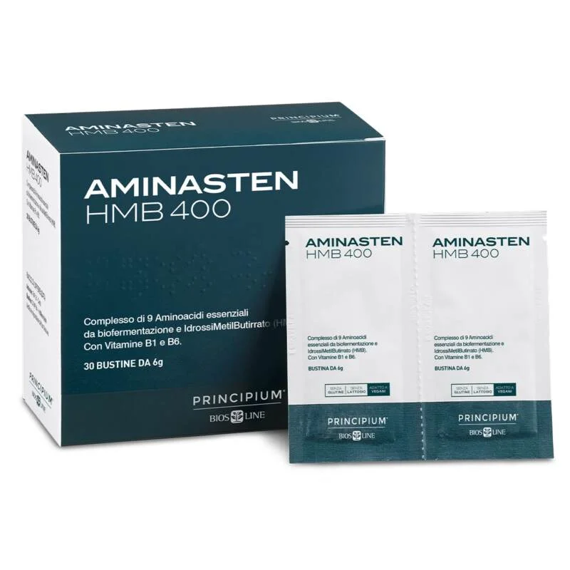 Aminasten HMB 400 niezbędne aminokwasy, 14x6g
