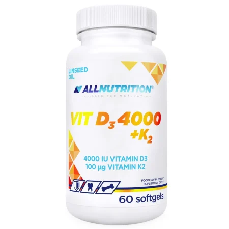 Allnutrition D3 4000+K2 LINSEED OIL 60 kap